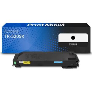 PrintAbout - Toner TK-5205K - Zwart - Geschikt voor Kyocera - 19.500 afdrukken