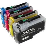 PrintAbout huismerk Inktcartridge LC-427XLVAL 4-kleuren Multipack Hoge capaciteit Geschikt voor Brother