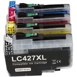 PrintAbout huismerk Inktcartridge LC-427XLVAL 4-kleuren Multipack Hoge capaciteit Geschikt voor Brother