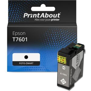 PrintAbout huismerk Inktcartridge T7601 Foto-zwart Geschikt voor Epson