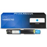 PrintAbout - Toner 106R03760 - Cyaan - Hoge Capaciteit - Geschikt voor Xerox