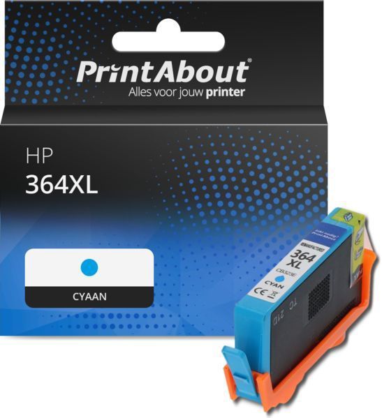 PrintAbout - Inktcartridge 364XL - Cyaan - Hoge Capaciteit - 15.6 ml