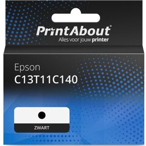 PrintAbout huismerk Inktcartridge C13T11C140 Zwart Geschikt voor Epson