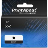 PrintAbout huismerk Inktcartridge 652 (HF6V25AEPA (nr. 652)) Zwart Geschikt voor HP