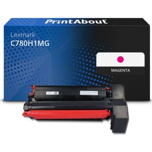 PrintAbout huismerk Toner C780H1MG Magenta Hoge capaciteit Geschikt voor Lexmark