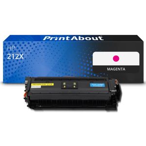 PrintAbout huismerk Toner 212X (W2123X) Magenta Hoge capaciteit Geschikt voor HP