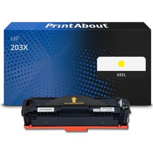 PrintAbout huismerk Toner 203X (CF542X) Geel Hoge capaciteit Geschikt voor HP