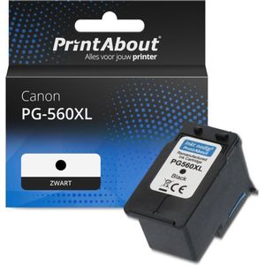PrintAbout huismerk Inktcartridge PG-560XL Zwart Hoge capaciteit Geschikt voor Canon