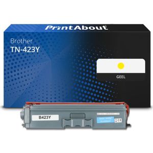 PrintAbout huismerk Toner TN-423Y Geel Hoge capaciteit Geschikt voor Brother