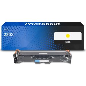 PrintAbout huismerk Toner 220X (W2202X) Geel Hoge capaciteit Geschikt voor HP