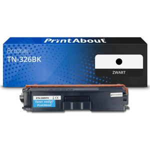 PrintAbout huismerk Toner TN-326BK Zwart Hoge capaciteit Geschikt voor Brother