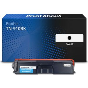 PrintAbout huismerk Toner TN-910BK Zwart Extra hoge capaciteit Geschikt voor Brother
