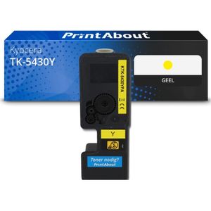 PrintAbout huismerk Toner TK-5430Y Geel Geschikt voor Kyocera