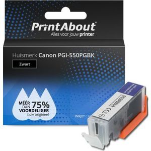 PrintAbout  Inktcartridge PGI-550PGBK Zwart geschikt voor Canon