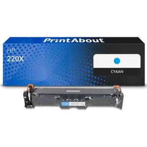 PrintAbout huismerk Toner 220X (W2201X) Cyaan Hoge capaciteit Geschikt voor HP