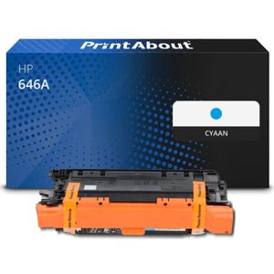PrintAbout huismerk Toner 646A (CF031A) Cyaan Geschikt voor HP