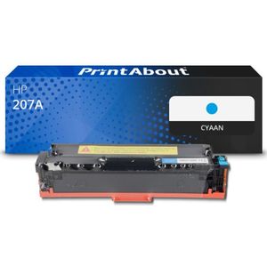 PrintAbout huismerk Toner 207A (W2211A) Cyaan Geschikt voor HP