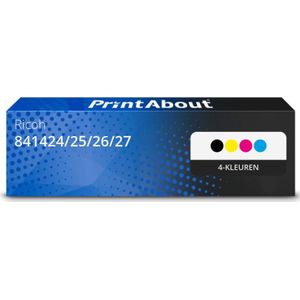 PrintAbout huismerk Toner 841424/25/26/27 4-kleuren Multipack Geschikt voor Ricoh