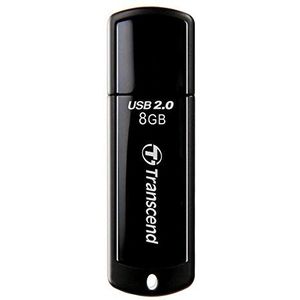 Transcend JetFlash 350 USB-stick 8 GB USB 2.0 zwart TS8GJF350