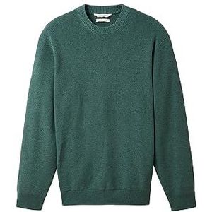 TOM TAILOR 1038238 heren sweater, 32619 - Groene stofmix