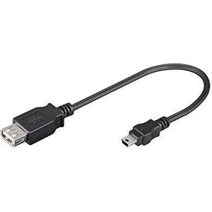 Goobay 95006 USB 2.0 Hi-Speed Mini mannelijk naar USB 2.0 jack (type A) > Mini USB 2.0 stekker (type B, 5-polig)