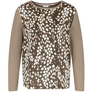 Gerry Weber T-shirt dames, Kaki en vanille schelp