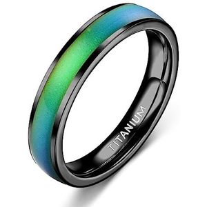 Adramata G23 Titanium ring voor dames en heren, grappige ring, kleurverandering, handgemaakte ring, trouwringen, verlovingsringen, voor koppels, zwarte damesring