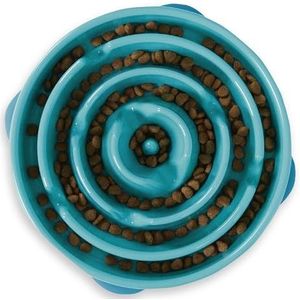 Outward Hound Kyjen 51001 schattig voer, interactief, opzwellen bowl, groot, blauw/groen