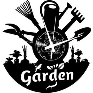 Instant Karma Clocks Wandklok bloemen tuin heren groente tuin gereedschap