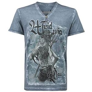 Stockerpoint Rebel Soul T-shirt voor heren, Rokerblauw