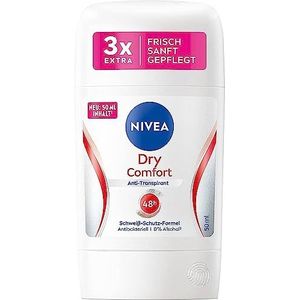 NIVEA Dry Comfort Deo Stick (50 ml), anti-transpirant voor de droge huid, 48 uur zweetbeschermingsformule en 2 antibacteriële middelen