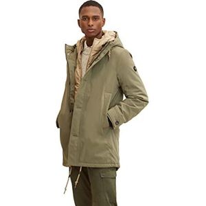 TOM TAILOR Dusty Olive Green, 10415 Herenparka met capuchon, XL, 10415 - Dusty Olive Green