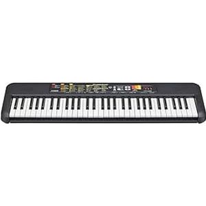 Yamaha PSR-F52 Digitaal-toetsenbord – een compact toetsenbord voor beginners met 61 notities, 144 instrumentstemmen en 158 stijlen. Afwerking in zwart