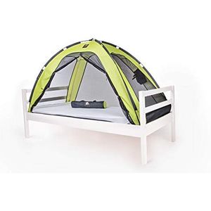 Deryan Bedtent – klamboe voor tweepersoonsbed – muggennet tent – bed tegen insecten – compact en licht – 200 x 90 x 110 cm – muggennet bed & muggennet voor op reis met draagtas citroen