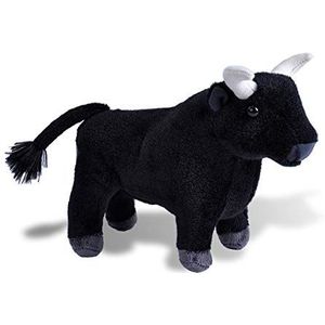 Wild Republic Spanish Bull, Spaanse stier, pluche dier, Cuddlekins Mini, 20 cm, 20409, zwart