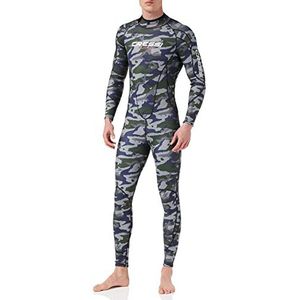 Cressi Summer Man Overall voor heren, van neopreen, ultra-stretch, 2,5 mm, camouflage, grijs/groen, XL/5