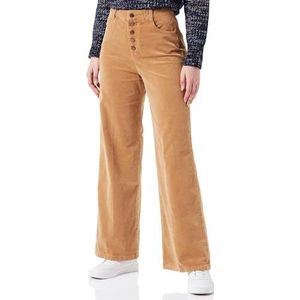 s.Oliver 2121489 dames corduroy broek met knoopsluiting bruin 32-34 EU, bruin, 34-36, Bruin