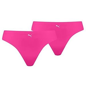 PUMA Thong Naadloze string dames panty fluorescerend roze, S, Fluorescerend roze