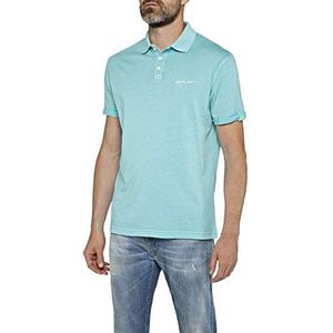 Replay poloshirt heren, turquoise (turquoise 795)