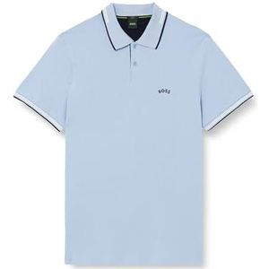 BOSS Paul Curved Poloshirt voor heren, Open blauw 498