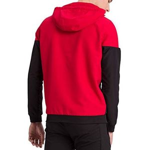 Erima Squad Tracktop herenjack met capuchon, Rood/Zwart/Wit