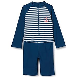 Playshoes Lange mouwen eendelig Maritim shirt voor kinderen, uniseks, Navy / Wit