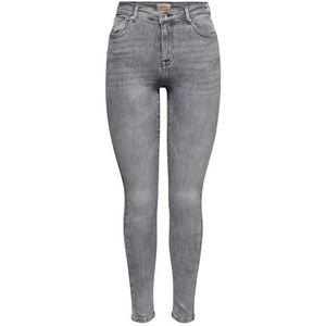 Only ONLPOWER Mid Push Up SK AZG937 Noos Jeans, Denim Grijs, L Dames, Denim Grijs, L, denim grijs