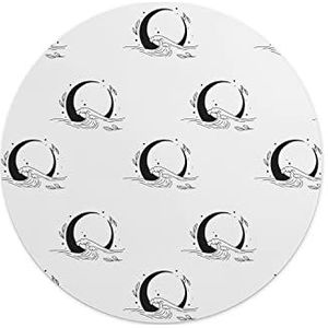 Questo Casa, Ronde muismat met antislip onderkant voor kantoor en thuis, diameter 22 cm