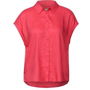Street One blouse met korte mouwen voor dames, Intensief koraalrood