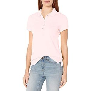 Nautica Women's 5-Button Short Sleeve Breathable 100% Cotton Polo Shirt, Cradle Pink, X-Large