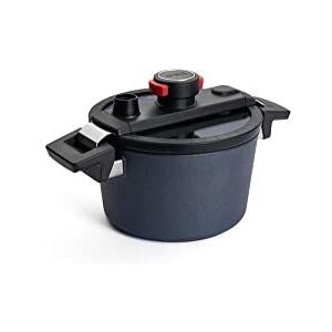 Woll Active Lite Active-Lite braadpan met deksel en siliconen inzetstuk, Ø 20 cm, hoogte 11,5 cm, 3 l, met 2 zijdelingse handgrepen, inductief, geschikt voor alle warmtebronnen, gietijzer