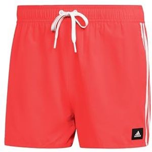 adidas 3-Stripes CLX Very-Short-Length Swim Shorts Zwembroek Heren, App Solar Red