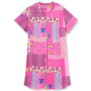 Samoon 280024-21062 Damesjurk, Helder, magenta patroon