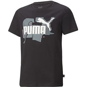 PUMA Ess+ Street Art T-shirt voor jongens B, Puma - Zwart